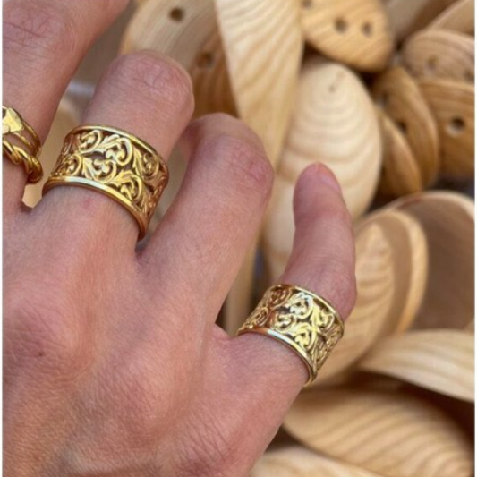 Dantel Motifli Özel Tasarım Yüzük