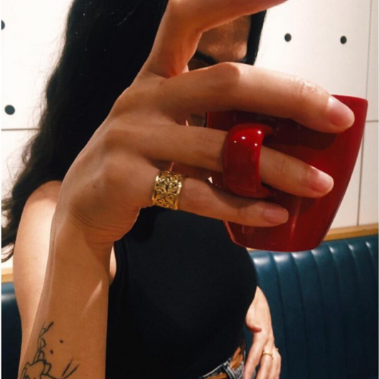 Dantel Motifli Özel Tasarım Yüzük