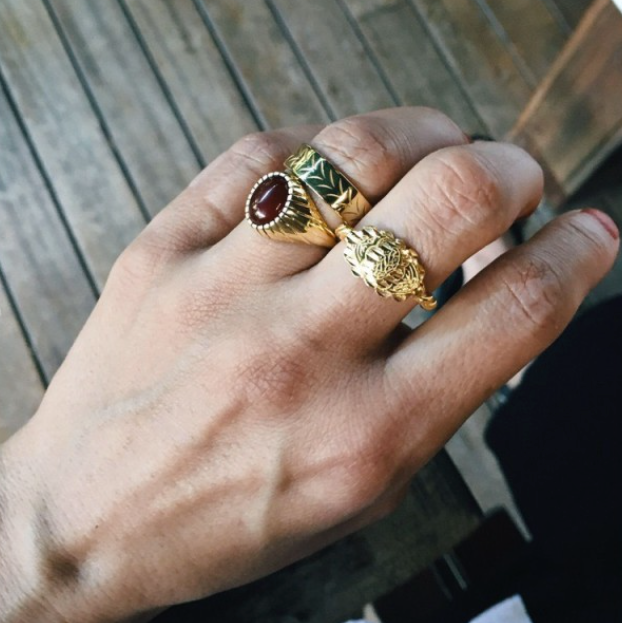 Vintage Akik Taşlı Yüzük