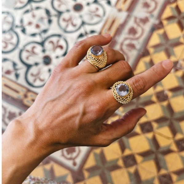 Vintage Kırk Tel Taşlı Yüzük – Pirinç Serisi