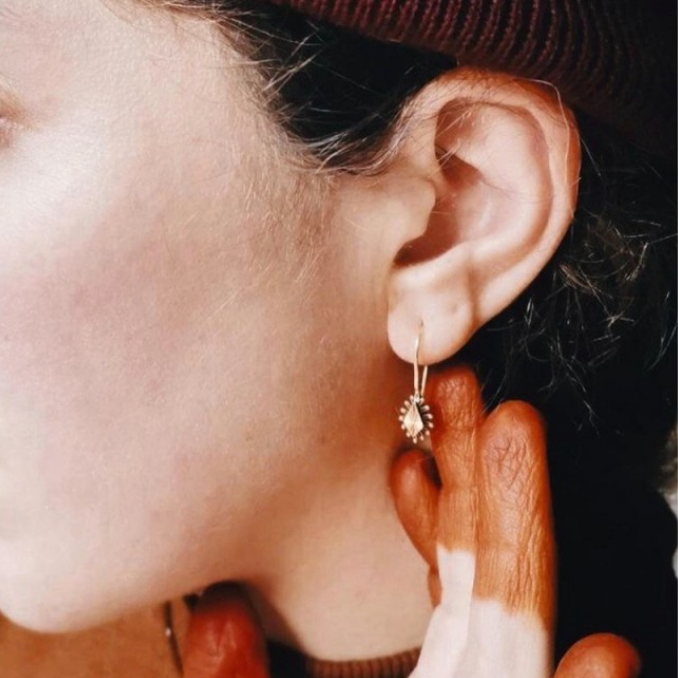 Vintage Kalemli Mekik Küpe