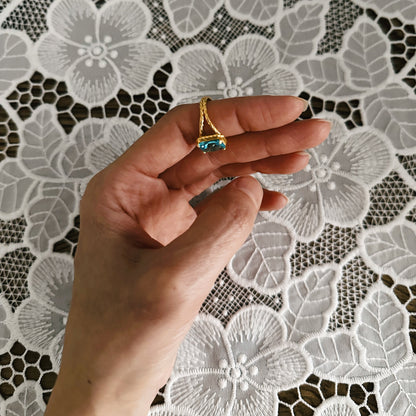 Blue Topaz Vintage Yüzük